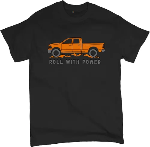 Vista 189 de Tee Hunt Camisetas gráficas y camisetas sin mangas para hombre Roll with Power Pickup Truck