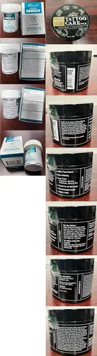 Vista 9 de Ebanel Set de crema anestésica de lidocaína al 5% y bálsamo para tatuajes, crema anestésica tópica Numb520 para alivio del dolor, quemaduras