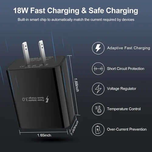 Vista 6 de S25 Ultra Quick Charge 3.0 Wall Charger Block C Cable cargador Android con enchufe de coche Carga rápida para Samsung Galaxy S25+ S24 Ultra S24FE