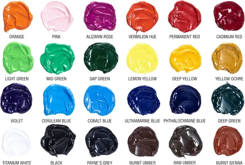 Vista 3 de RoseArt Pintura al óleo de alta calidad, juego de 24 colores, pinturas al óleo pigmentadas de máxima resistencia para artistas casuales a