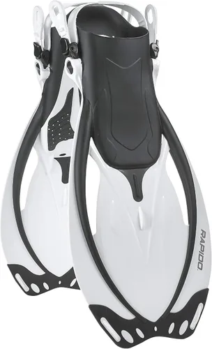 Vista 10 de Rapido Marine Open Heel Adjustable Fins - Translucent Violet Lime, Large/X