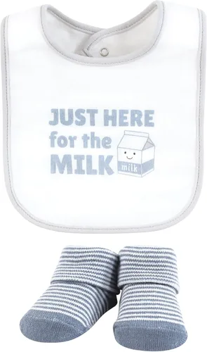Vista 106 de Hudson Baby Conjunto de babero y calcetines unisex de algodón para bebé