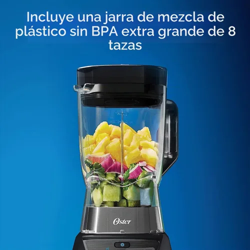Vista 3 de Oster Combo de licuadora y procesador de alimentos con 3 ajustes para batidos, batidos y picado de alimentos - 3 ajustes selectos de textura