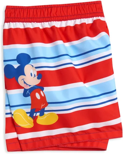Vista 6 de Disney Conjunto de traje de baño y camiseta de Mickey Mouse para niños pequeños, Azul-Blanco