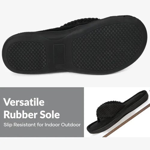 Vista 6 de ULTRAIDEAS - Sandalias Flip Flop para mujer de espuma con memoria para usar en casa