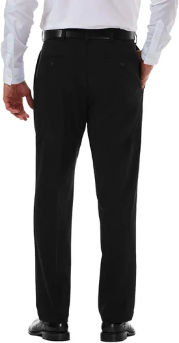 Vista 3 de Haggar Mens Cool 18 Pro Classic Fit Flat Front Pant-Regular and Big Tall Sizes