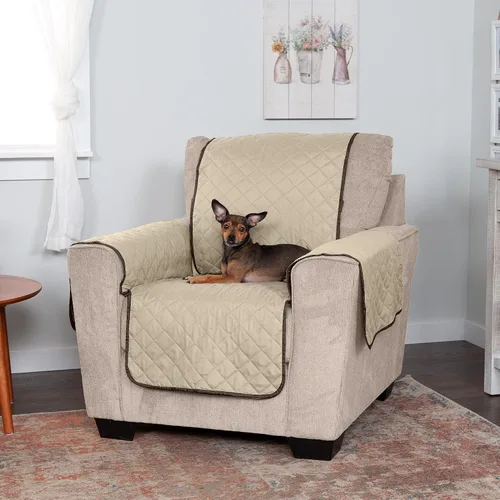 Vista 7 de Furhaven Protector de silla reversible y resistente al agua para perros, gatos y niños, funda acolchada Pinsonic de dos tonos para muebles de sala