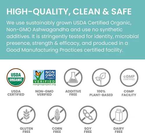 Vista 6 de Himalaya Polvo de Ashwagandha orgánico, suministro para 45 días, apoyo suprarrenal a base de hierbas para aliviar el estrés, apoyo energético