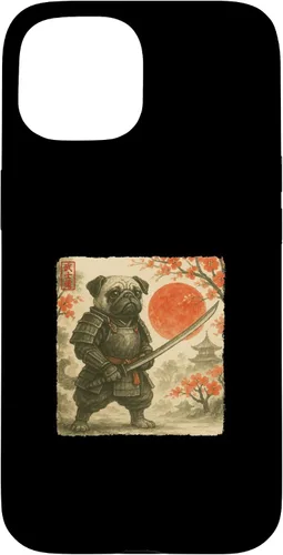 Vista 6 de Pug Samurai Japanese Warrior Costume Sumi-e Art Funny Case for iPhone 17