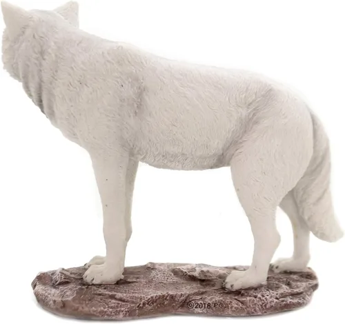 Vista 2 de Pacific Giftware Majestic - Figura coleccionable de lobo blanco solitario, estatua para decoración del hogar