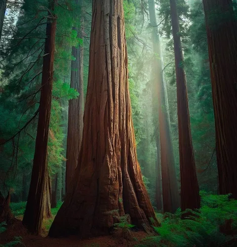 Vista 4 de Sequoia sempervirens (Redwood, California Redwood, Coast Redwood) Semillas de árboles, icónica y majestuosa hoja perenne, semillas de MySeeds.Co