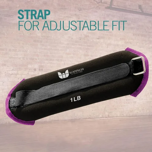 Vista 3 de Warrior - Par de pesas de tobillo y muñeca de longitud ajustable para ejercicio de brazos y piernas, aeróbicos, caminar, correr, fisioterapia