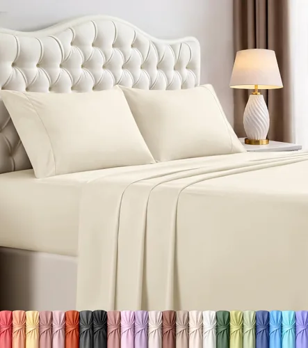 Vista 40 de Utopia Bedding - Juego de sábanas de microfibra cepillada, resistente al encogimiento y a la decoloración, de fácil cuidado, 3 piezas, tamaño Beige