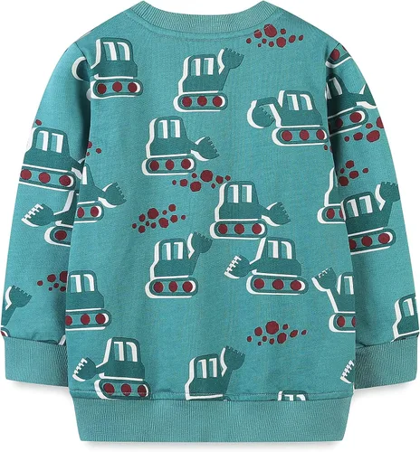 Vista 2 de Bumeex Sudadera de manga larga de algodón con cuello redondo para bebé niño 1-7T