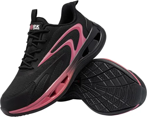 Vista 7 de LARNMERN Wide Steel Toe Shoes for Women Work Safety Sneakers Lightweight Comfortable Breathable Tennis Shoe Indestructible Boots