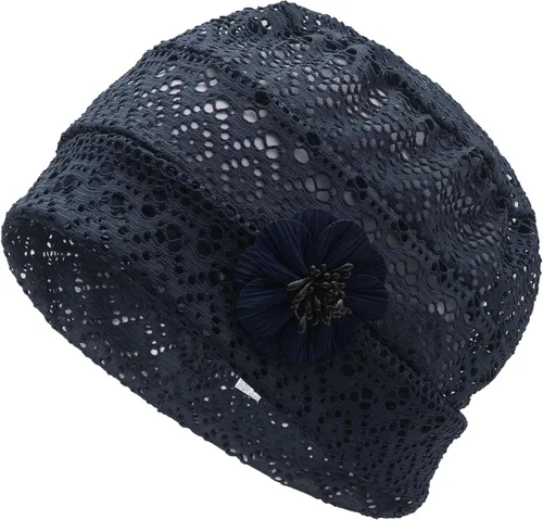 Vista 29 de ZLYC Gorro de verano para mujer, gorro elástico de quimioterapia con flores Blanco floral