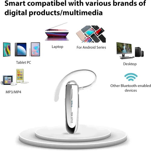 Vista 5 de Bluetooth 5.3 Headset Compatible with Ultimate Ears Boom 3 Wireless Earpiece, IPX5 Waterproof, Dual Microphones, Noise Reduction, 60 Days Standby +