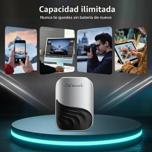 Vista 5 de GiGimundo SSD portátil magnético de 2 TB, SSD externo de hasta 2000 MB/s con USB-C 3.2 Gen 2x2, 4K ProRes HDR Record and Store, unidades de estado