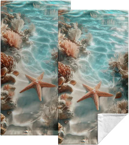 Vista 12 de Toallas de Mano Azul Gris Marrón para Baño Negras Pintura Moderna de Arte Abstracto Toallas de Cocina Suave Absorbente Toalla de Huésped Punta