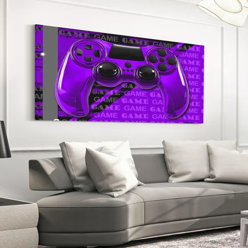 Vista 3 de Feelyou Lienzo decorativo para pared, control de juegos, oficina, pósteres para adultos, regalos de juegos, arte de pared para el baño, arte