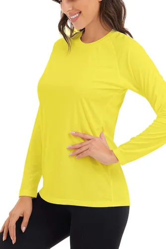 Vista 3 de NEYOUQE Ropa de manga larga con protección solar para mujer, camisas casuales UPF 50+ SPF Top