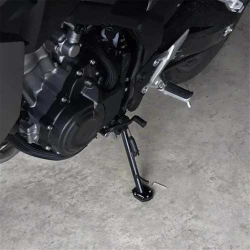 Vista 3 de Accesorios de moto Soporte lateral Placa de soporte ampliada Cubierta de válvula de aire para Suzuki V-Strom 650 XT VSTROM 650 DL650 (color: negro)
