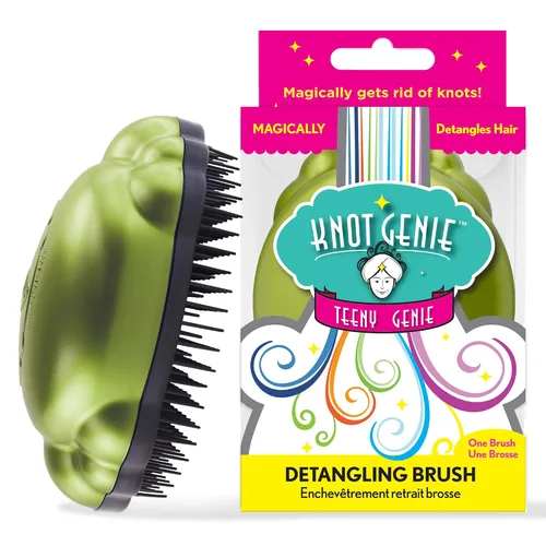 Vista 8 de Knot Genie Teeny - Cepillo desenredante para niños (sueño de aguamarina), cepillo desenredante perfecto para cabello rizado, separa suavemente