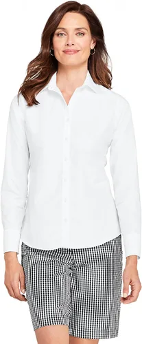Vista 38 de Lands' End - Camisa de manga larga de cordón Pinwale para mujer
