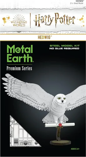 Vista 6 de Metal Earth Serie Premium Harry Potter Hedwig 3D Kit de modelo de metal Fascinaciones