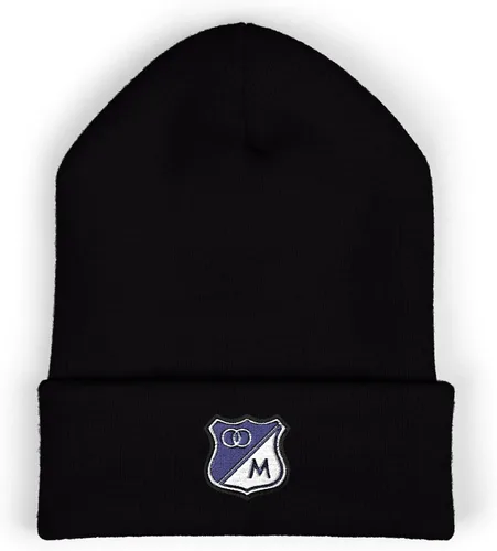 Vista 6 de Millonarios FC - Gorro clásico bordado con puños, sombrero de invierno único para fanáticos del fútbol 'El Ballet Azul', para hombre y mujer