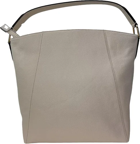 Vista 3 de Michael Kors Evie - Bolso de hombro tipo Hobo de cuero grande crema claro Crema claro