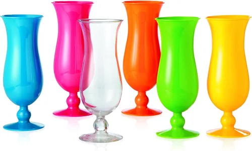 Vista 5 de G.E.T. HUR-1-CL Carefree - Vasos inastillables para cóctel/huracanes, 15 onzas, juego de 12 unidades.