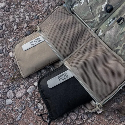Vista 8 de [Paquete de 3 fundas tácticas para pistola con parche reflectante, envoltura universal de funda CCW, panel de gancho y bucle Mag (verde OD)