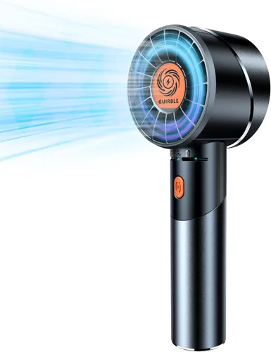 Vista 9 de Ventilador de Mano, Ventilador Turbo Portátil, Potente Ventilador Personal (Motor de Alta Velocidad de 7000 rpm, Batería Funciona 3-16 H), Mini