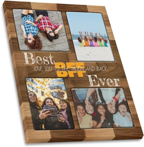 Vista 23 de SHIYEL - Impresiones personalizadas en lienzo con foto, regalos de cumpleaños personalizables para tía de sobrina o sobrino, crea un lienzo de pared