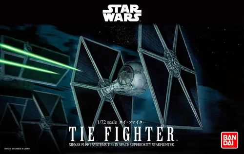 Vista 3 de Revell (Bandai Original) 01201 Star Wars TIE Fighter 1:72 a escala 1:72 sin construir/pre-colorear/clip (sin pegamento) kit de modelo de plástico