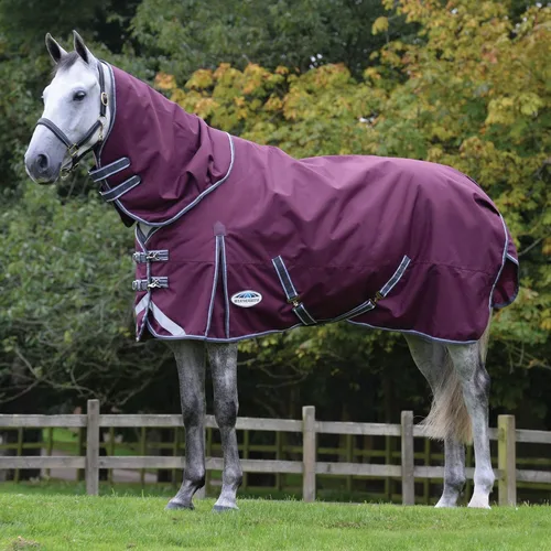 Vista 2 de WeatherBeeta ComFiTec Plus Dynamic II Cuello Detach-A-Neck mediano, granate/gris/blanco, 51 pulgadas