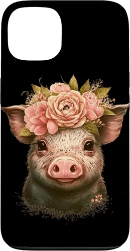 Vista 7 de Pig with Leopard Headband Flower Cute Pig Lover Case for iPhone 17