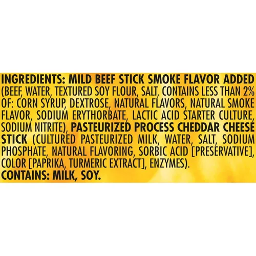 Vista 3 de Slim Jim Palito de carne de res y queso suave, 3 onzas, 18