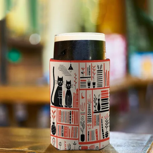 Vista 5 de Book Or Cat Reusable Insulated Neoprene Iced Coffee Cup Sleeve Funny Drink Sleeve for Cold Beverages Cute Beverage Holder for Iced Coffee