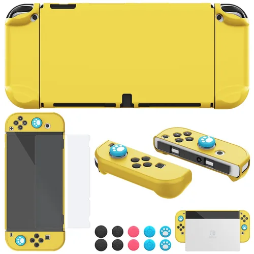 Vista 15 de COMCOOL Dockable Case for Nintendo Switch Oled - [9 FT Military Grade Drop Protection] [with Tempered Glass Screen Protector and Thumb Grips] Cute