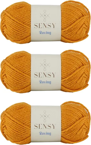 Vista 30 de Sensy Roving - Ovillo de lana multicolor, 3.5 onzas, 132 yardas, calibre 5, voluminoso (otoño)