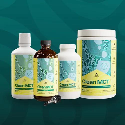 Vista 6 de LevelUp Clean MCT - Cápsulas de aceite 100% caprílico C8 para energía, concentración, control de peso, salud intestinal, supercombustible cerebral