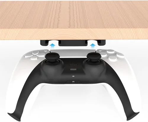 Vista 5 de CKXIN Soporte de mesa para controlador PS5 PS4 Playstation 5 Playstation 4 soporte para controlador de montaje debajo del escritorio organizador
