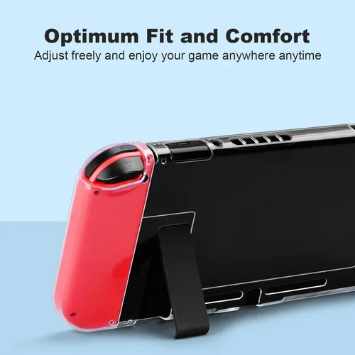 Vista 3 de JINGDU Funda protectora compatible con Switch NS 2017, accesorios de cubierta de TPU acoplable para consola de interruptores y Grip Joy-Con