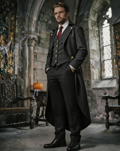 Vista 5 de SIAEAMRG Renaissance Pirate Gothic Tailcoat Jackets Halloween Costumes Men Negro