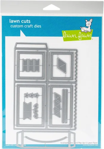 Vista 3 de LAWN FAWN Tarjeta de caja festoneada Pop-Up Lawn Cuts Custom Craft Die