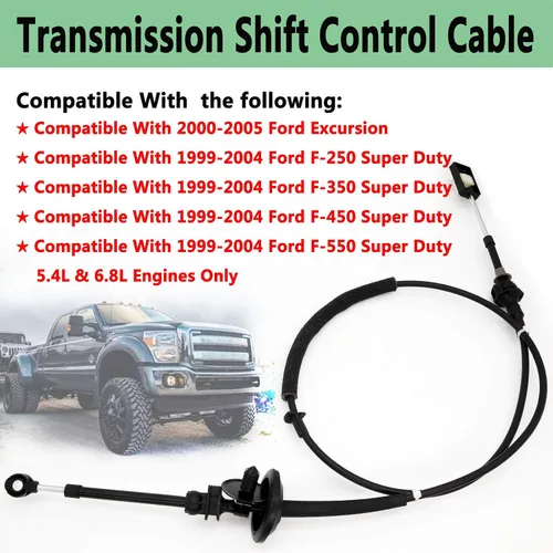 Vista 3 de XC3Z-7E395-DA Cable de control de cambio de transmisión automática, compatible con motores Ford F-250 F250 Super Duty Excursion 1999-2004 5.4L 6.8L