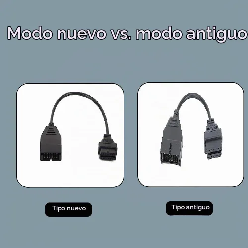 Vista 2 de OBD1 12 pines a OBD2 16 pines escáner adaptador de herramienta de diagnóstico, OBD II Herramienta de diagnóstico de coche Adaptador de cable