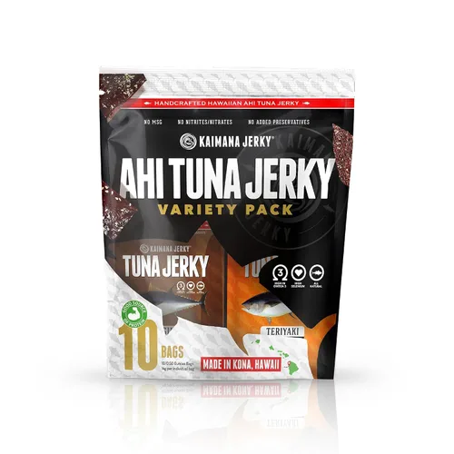 Vista 24 de Kaimana Ahi - Cecina de atún - Proteína premium y rica en omega-3 - Cecina de atún natural y capturada en la naturaleza. Fabricado en Hawái, Estados